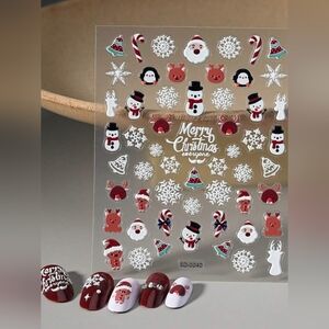 Christmas Nail Art Stickers 3 Sheets Buyer's Choice-NIP